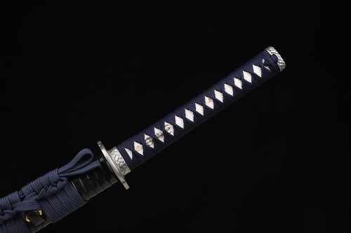 Japanese Samurai Black Katana Sword Full Tang 1095 Carbon Steel Razor Sharp - Picture 4 of 13