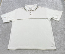 VTG Quicksilver Polo Shirt Men's Large Short Sleeve Beige 5439