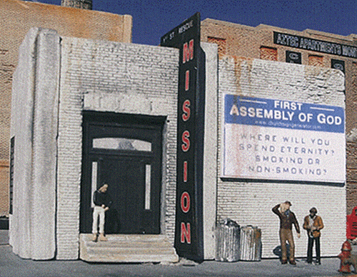 Downtown Deco HO 1/87 RESCUE MISSION Cast-Hydrocal Walls Structure Model Kit NEW - Picture 1 of 2