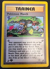 POKEMON NEO GENESIS 1ST EDITION COMMON POKÉMON MARCH TRAINER CARD 102/111