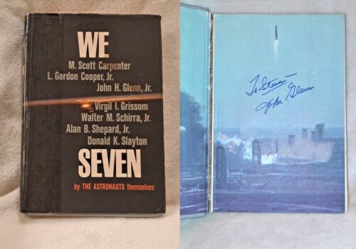 Firmato a mano NASA Mercury astronauta John GLENN ""We Seven"" firmato autografato - Foto 1 di 2