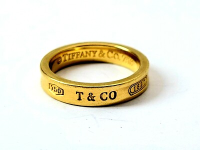 Designer Tiffany And Co. 1837 Collection 18K Yellow Gold Band Ring