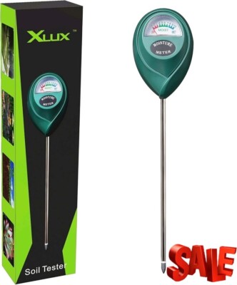 XLUX Soil Moisture Meter, Plant Water Monitor, Hygrometer Sensor for Gardening,