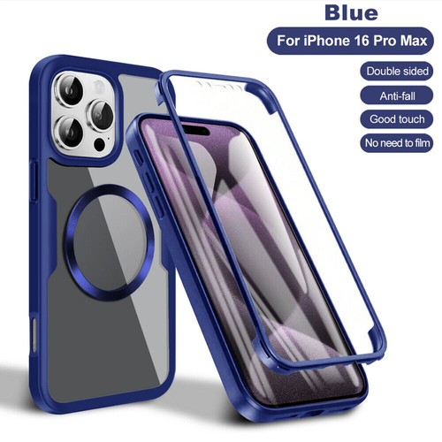 360 Front Back Screen Protector MagSafe Clear Case For iPhone 16 15 14 13 12 11 - Zdjęcie 33 z 60