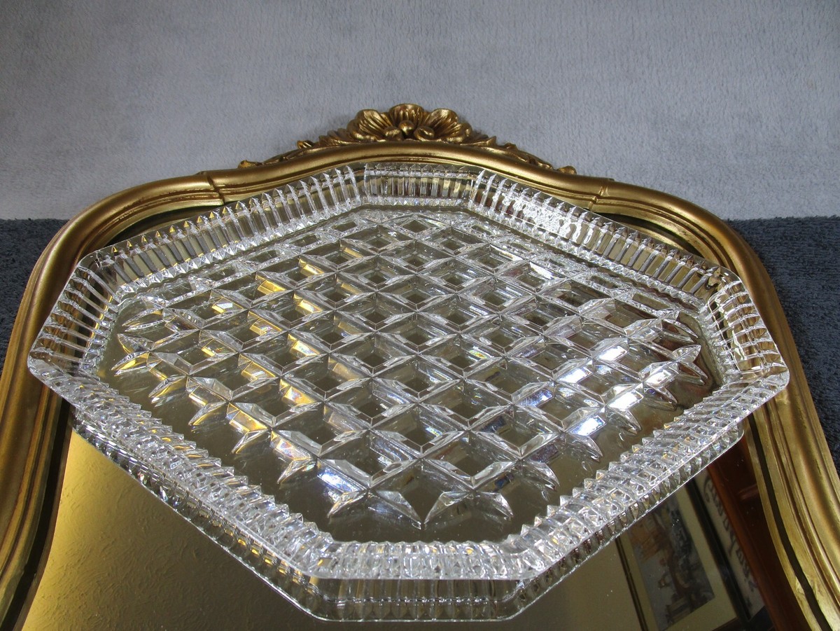 Lovely Vintage Art Deco Crystal / Glass Diamond Shape Dressing Table Vanity  Tray | eBay