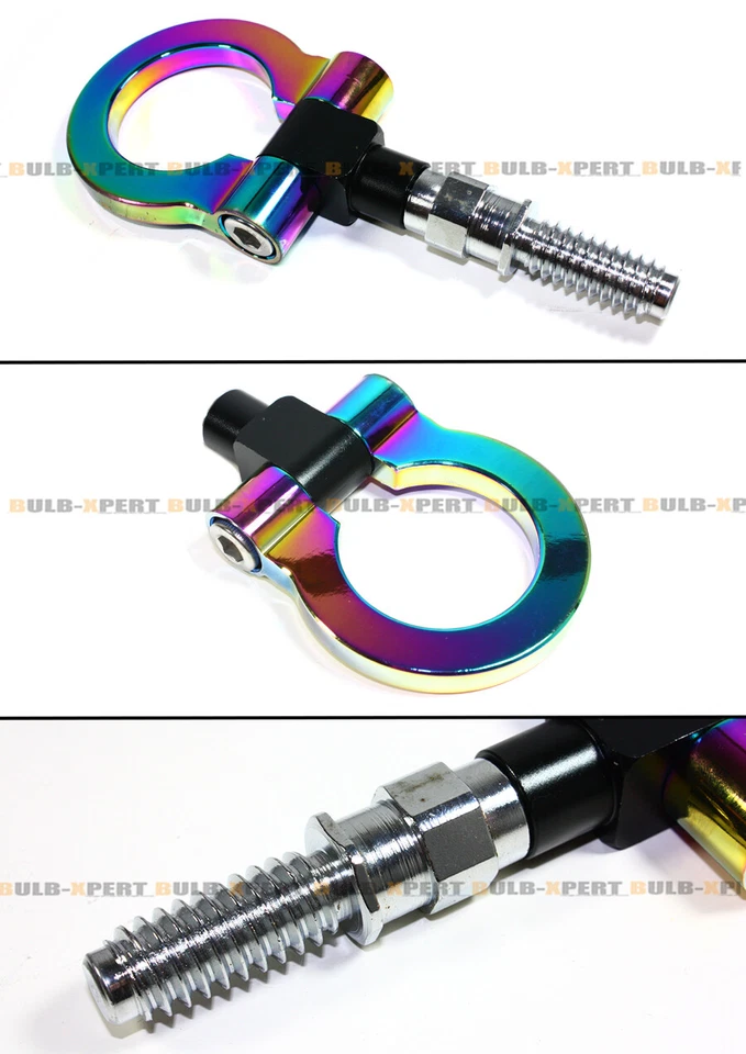 Para BMW E36 E46 E38 E90 330i Z3 Z4 M3 Neo Cromo Anillo Plegable Tornillo Gancho de Remolque Foto 3 de 4