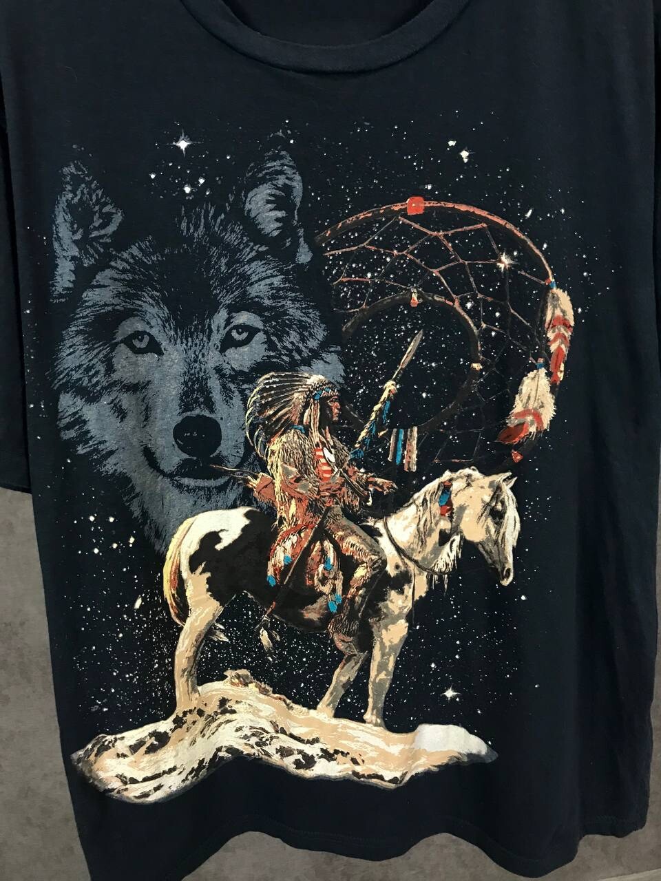 T shirt lupo animale indiano altra