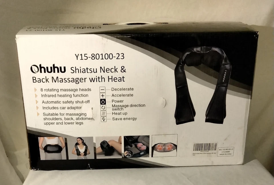 Masajeador de cuello y espalda Ohu Shiatsu con calor usado.Probado Foto 3 de 4