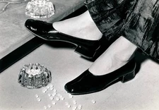 Photo Fashion Shoes Silver Print Photography Era Roustan 1970