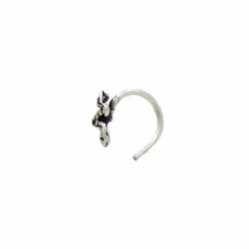 Nose Stud .925 Sterling Silver Snake Design
