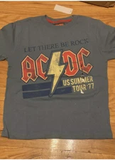 AC/DC Let There Be Rock Kids T Shirt Licensed Rock N Roll Music Band Youth