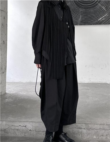 Japanese Women Punk Sleeveless Vest Asymmetric Waistcoat coat Casual top - Picture 3 of 10