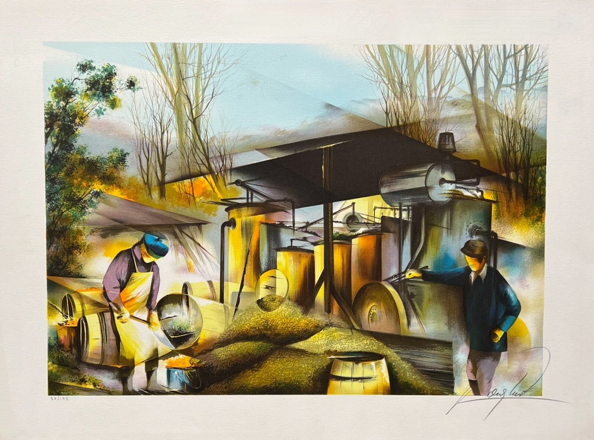 Raymond Poulet THE GLASS BLOWER Hand Signed Limited Edition