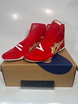 1083A001 ASICS Wrestling Shoes Red x Gold Window White EX-EO Successor Authentic