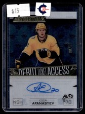 2023-24 Debut Ticket Access Autograph Rookie Egor Afanasyev RC Auto /99