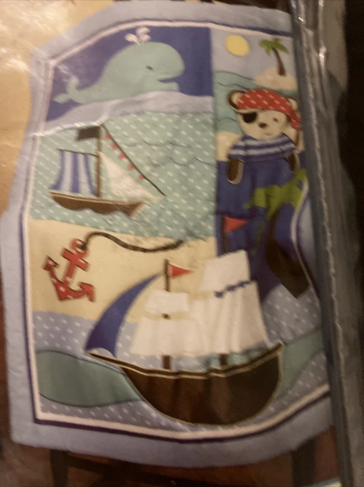 Juego de edredón de 3 piezas Little Bedding, bebé bucanero - pirata Foto 2 de 2