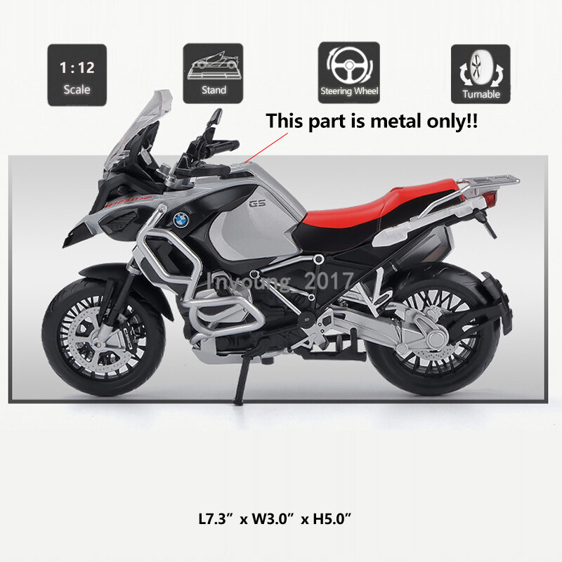 1:12 BMW R1250 GS Motorcycle Model Diecast Motorcycle Toys for