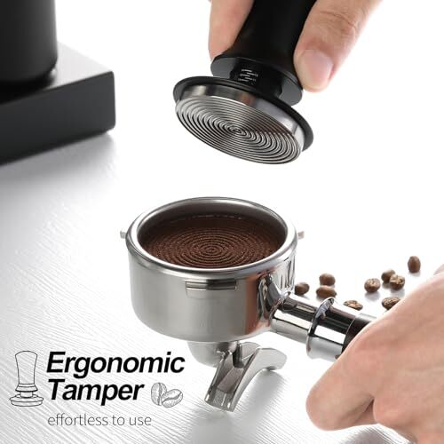 Espresso Manipulation 58 mm Kaffeepassierer Set enthält Kaffeepassmatte 30 Pfund Presse... - Bild 5 von 7