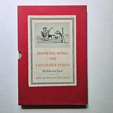 Edward Lear NONSENSE SONGS AND LAUGHABLE LYRICS Peter Pauper Press circa 1966