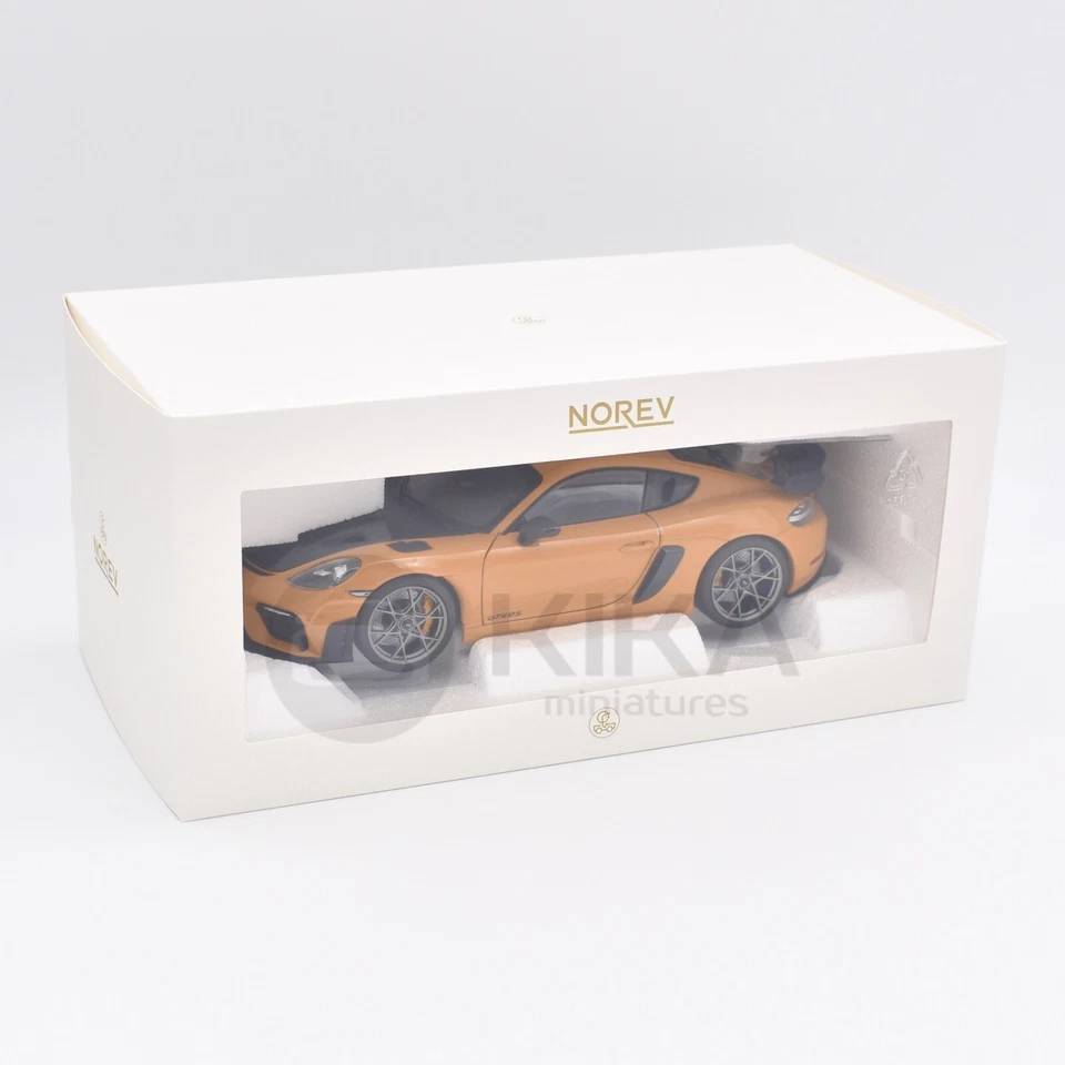 Porsche Cayman GT4 RS Pack Weissach Jaune Bahama 2023 NOREV 1/18 187252 - Photo 4/4