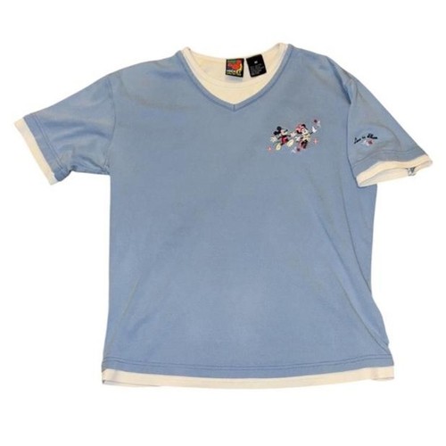 Vintage Mickey Unlimited Disney Minnie Mouse Embroided Retro Y2K Graphic Tee Siz - 第 1/4 張圖片