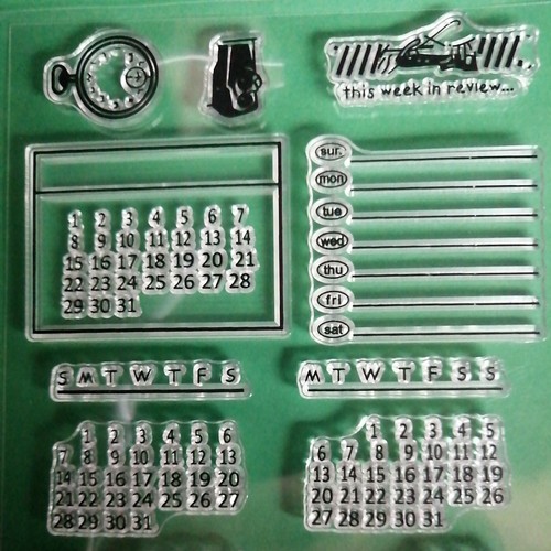 14 Clear Stamps Calander Days Weeks Months Journal Cardmaking Scrapbook Diary - Picture 12 of 12