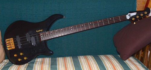 electric bass vintage Epiphone EBM 1 1989 - BLACK w/EMG PJ - AWESOME! - Imagen 3 de 13