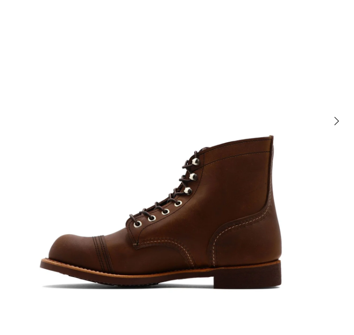 Red Wing Heritage Men's Round Toe Boots Iron Ranger 8111 Amber Red Wing Heritage Men's Round Toe Boots Iron Ranger 8111 Amber