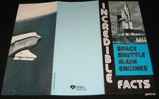 SPACE SHUTTLE 1981 MAIN ENGINES INCREDIBLE FACTS ROCKWELL ROCKETDYNE FOLIO NASA