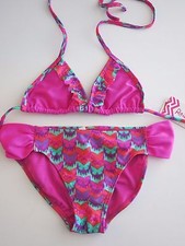 Raisins Size 14 Big Girls 2 Pc Bikini Love Set Swimsuit Pink Purple Green