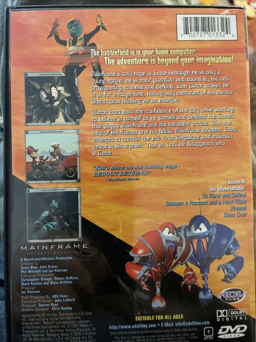 Reboot Season III, Vol 1 DVD Vintage 2000 Animation Vintage TV