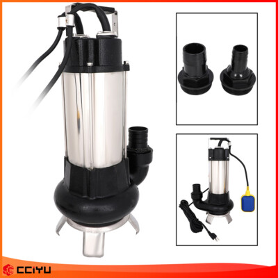 110V 1.5HP Sump Pump Industrial Sewage Cutter Grinder Cast iron Submersible New