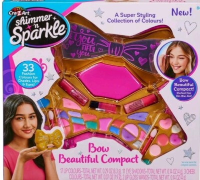Shimmer N Sparkle Schleife schönes Make-up kompakt, echtes Make-up Set für Kinder