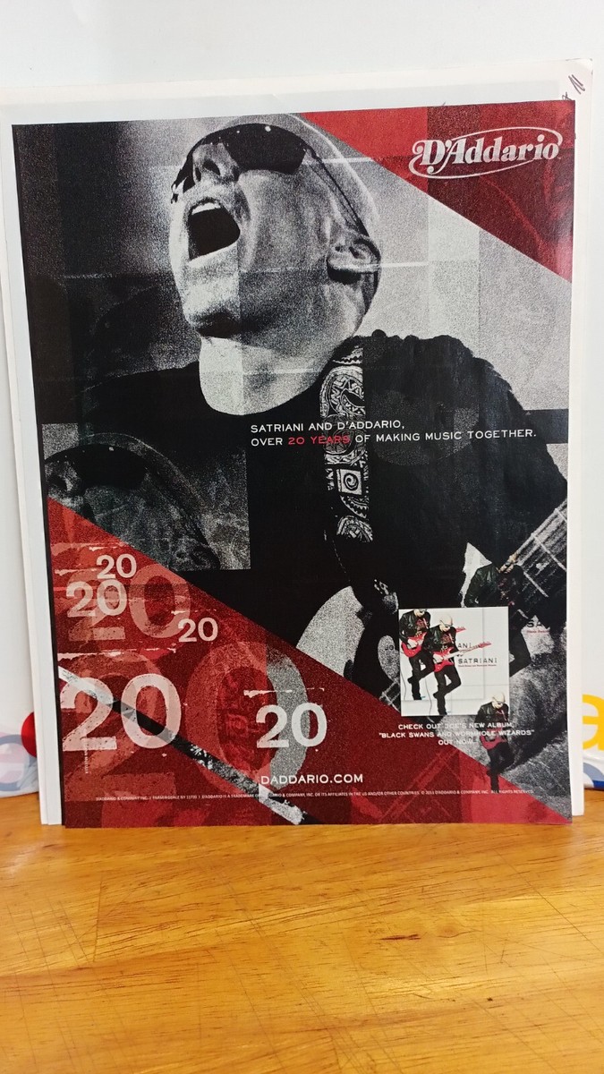 JOE SATRIANI ALBUM PROMO BLACK SWANS AND BLACK HOLES PRINT AD 11 X