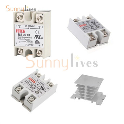 SSR-25DA SSR-40DA SSR-60DA Solid State Relay Alloy Heat Sink 25A 40A 60A 250V