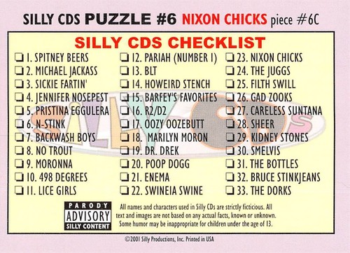 SILLY CDs PICK-A-CARD,STICKER,PUZZLE or WRAPPER garbage pail kids wacky packages - Picture 134 of 162