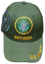 U.S. Army Emblem, Retired, Emblem Shadow, Geen hat