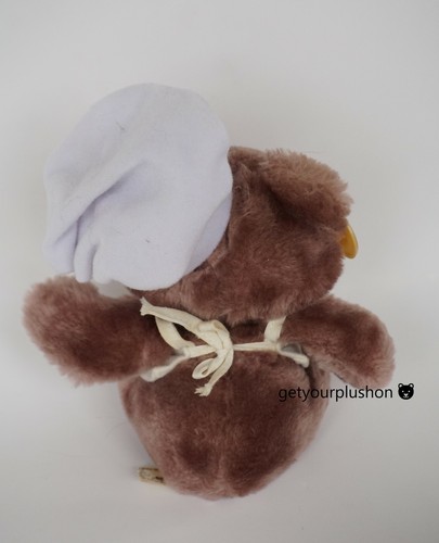 RUSS BERRIE I LOVE YOUR BUNS BAKER BEAR PLUSH * 8" TALL * NEW OLD STOCK - Picture 2 of 2