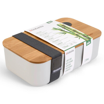 Kunststoff Lunchbox 1200 ml mit Bambus Deckel Brotdose Vesperdose Brotbox |  eBay.de