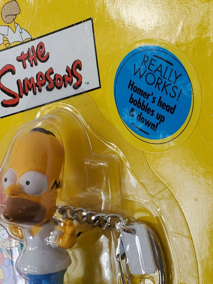 Os Simpsons HOMER SIMPSON Figura de Ação Vintage TV Desenho Animado Chaveiro Porta-Anel - Imagem 3 de 4