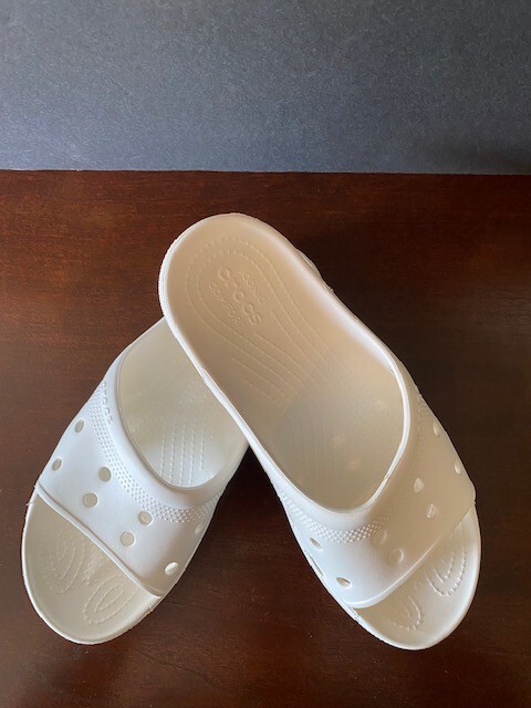 Crocs Comfort Slides White Size Women's 9 Men's 7 Waterproof