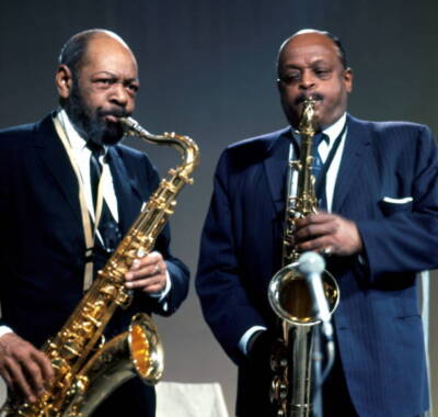 Ben Webster And Coleman Hawkins Perform Live Jazz Music Old Photo