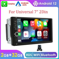 7" Double 2 DIN Android 12 Car Stereo MP5 Player GPS Nav WiFi BT FM Radio+Camera