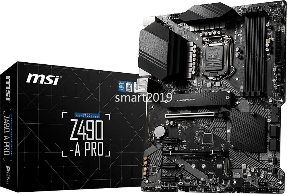 MSI ProSeries ATX Motherboard Intel LGA 1200 Socket Z490-A Pro | eBay