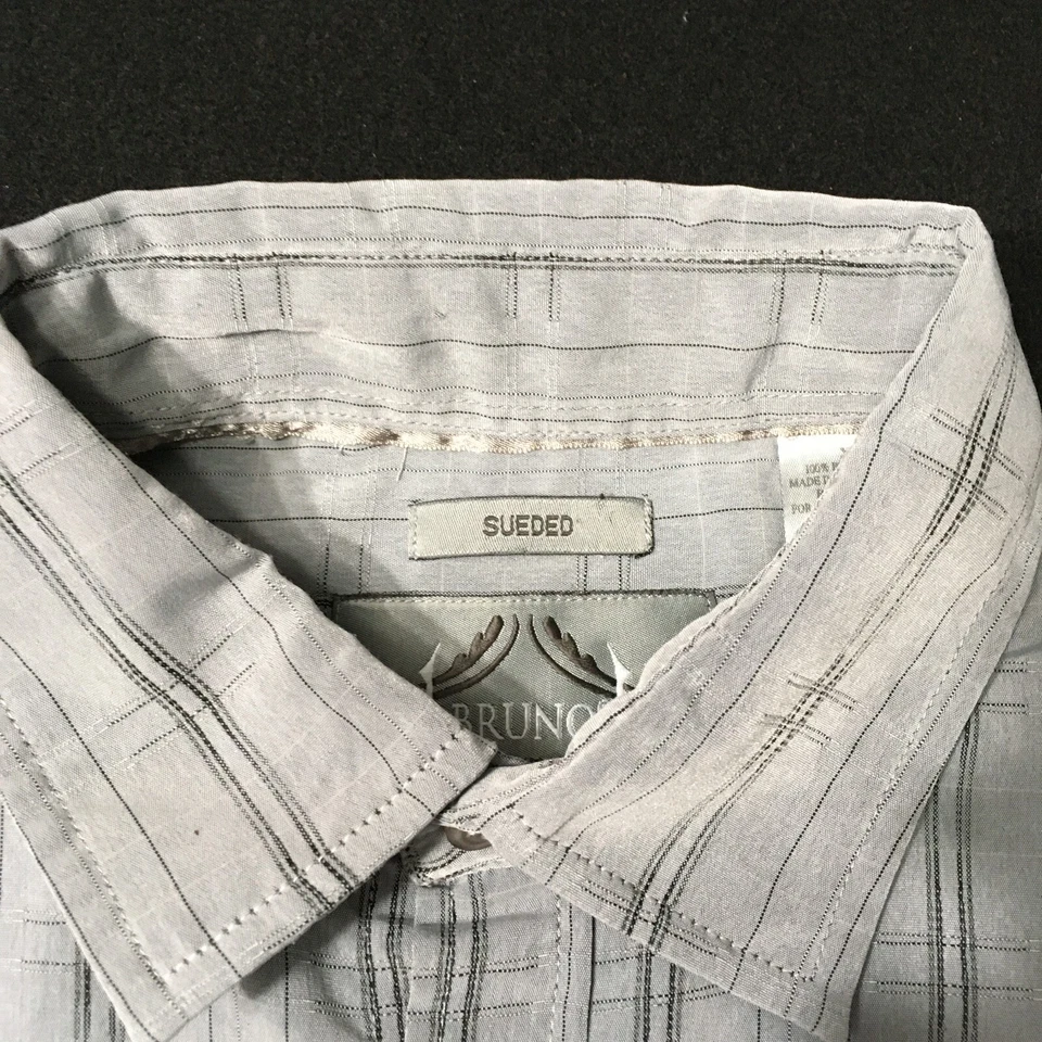 Рубашка с длинным рукавом из микрофибры Bruno Sueded итальянская серая размер XL мужская - Изображение 2 из 4