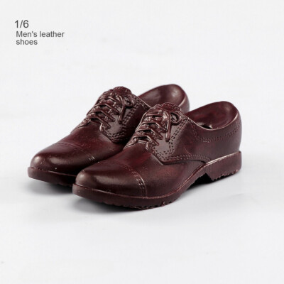 1/6 Scale Men's Brown Suit Shoes Props 12'' Male Figure Model Accessories