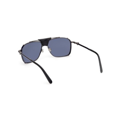 MONCLER Gatiion ML0287 08V Gunmetal/Blue Aviator Polarized  display picture 2