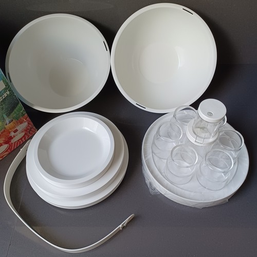 PIC BOLL GUZZINI picnic set completo bianco NUOVO MAI USATO - Carlo Viglino 1968 - Foto 5 di 16