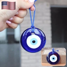 Beads Glass Greek Turkish Evil Eye Blue Hanging Amulet Car Pendant Charm Decor