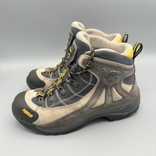 ASOLO Gore-Tex Hiking Boots Women’s US 6.5 Gray/Blue FSN 70 GTX Trail Outdoors